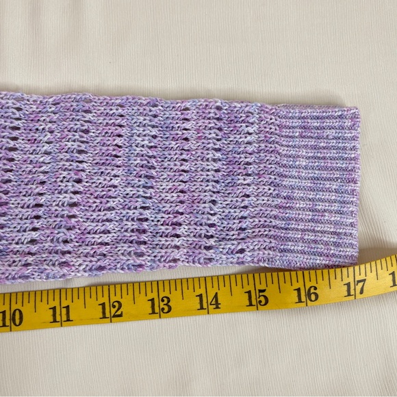 Talbots Top 100% Cotton  Breezy Lavender Open Knit A Touch Of Elegance - Picture 10 of 10